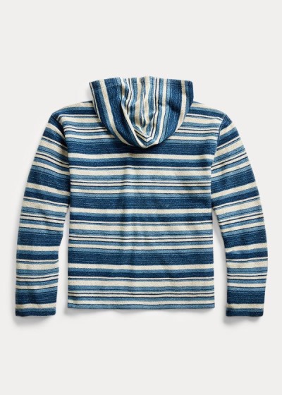 Men's Ralph Lauren Striped Terry Hoodies | 453219OBL